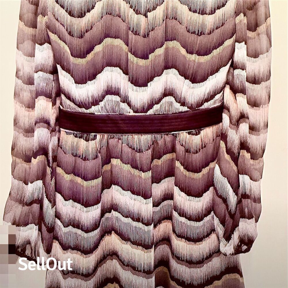Diane Von Furstenberg Lizbeth Silk Chevron Mini Dress Size 4